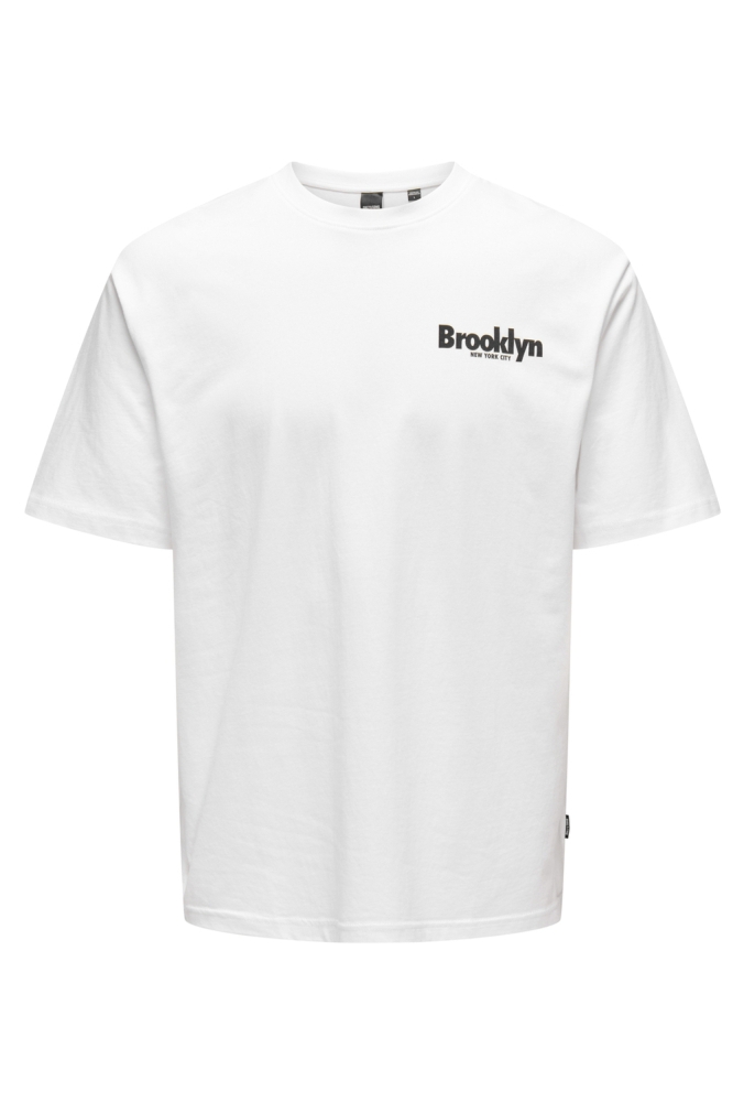 ONSKEANE RLX SS PRINT TEE NOOS 22033620 Bright White Brooklyn